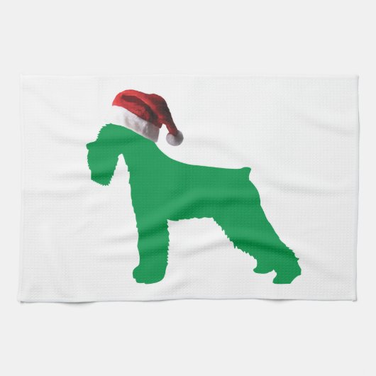 Christmas Schnauzer Handtuch (Horizontal)