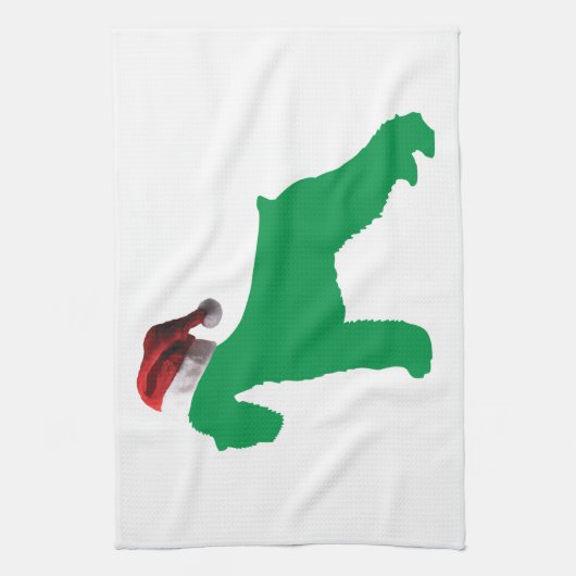 Christmas Schnauzer Handtuch (Vertikal)