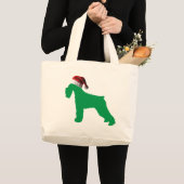 Christmas Schnauzer Jumbo Stoffbeutel (Vorderseite (Produkt))