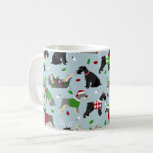 Christmas Schnauzer Kaffeetasse (Vorderseite Links)