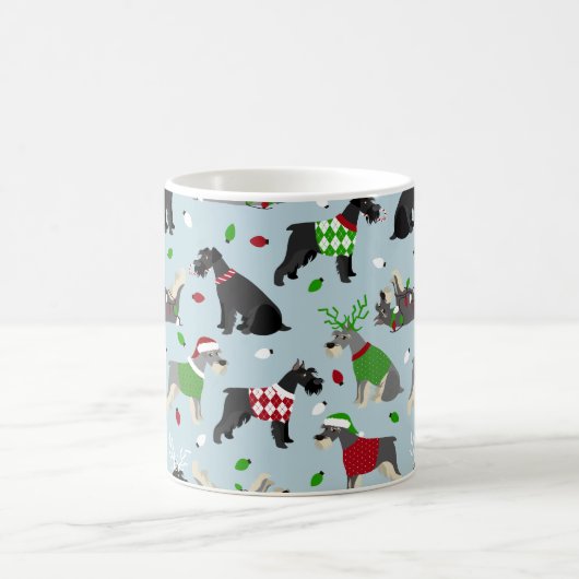 Christmas Schnauzer Kaffeetasse (Mittel)