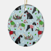 Christmas Schnauzer Keramik Ornament (Links)