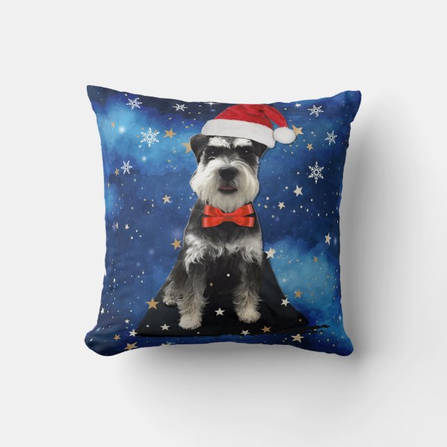 Christmas Schnauzer Kissen (Vorderseite)
