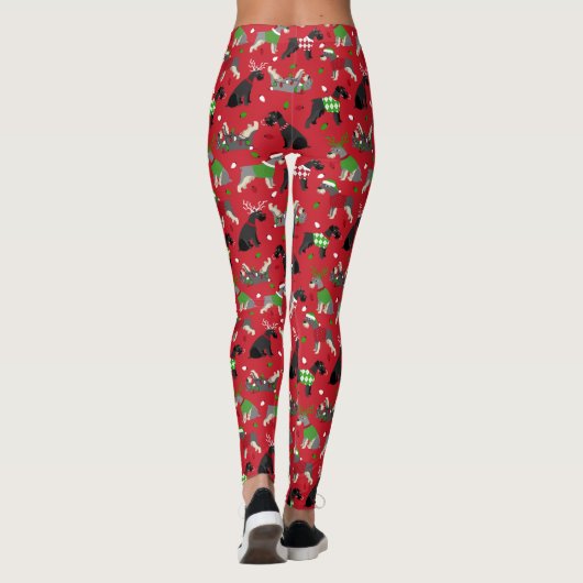 Christmas Schnauzer Leggings (Rückseite)