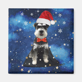 Christmas Schnauzer Magnet