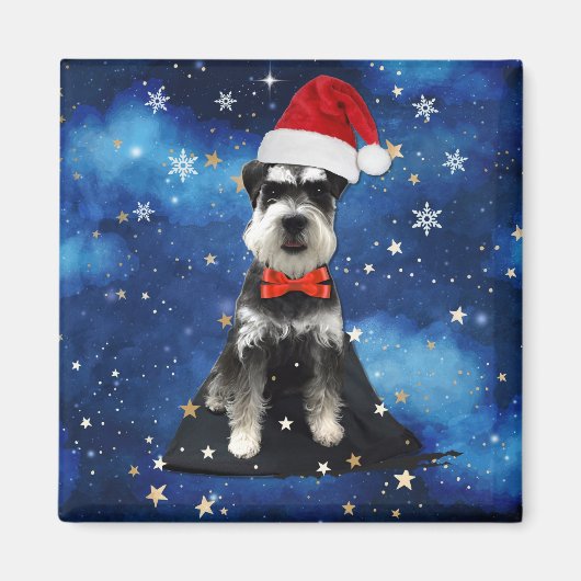 Christmas Schnauzer Magnet (Vorne)