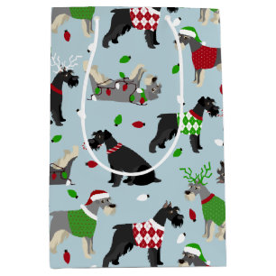 Christmas Schnauzer Mittlere Geschenktüte