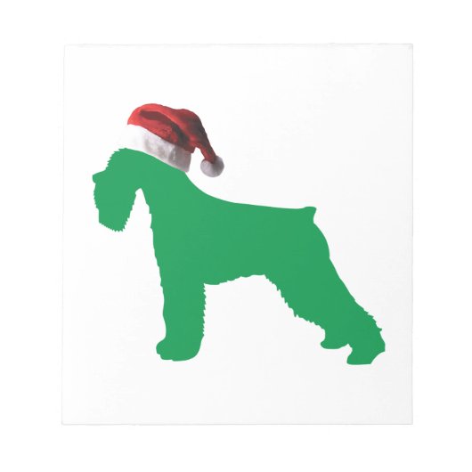 Christmas Schnauzer Notizblock (Vorderseite)