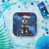 Christmas Schnauzer Pappteller (Party)