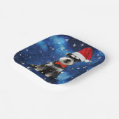 Christmas Schnauzer Pappteller (Gewinkelt)