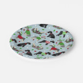 Christmas Schnauzer Pappteller (Schrägansicht)