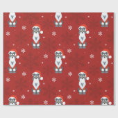 Christmas Schnauzer Pattern Geschenkpapier (Flach)