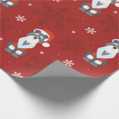 Christmas Schnauzer Pattern Geschenkpapier (Ecke)