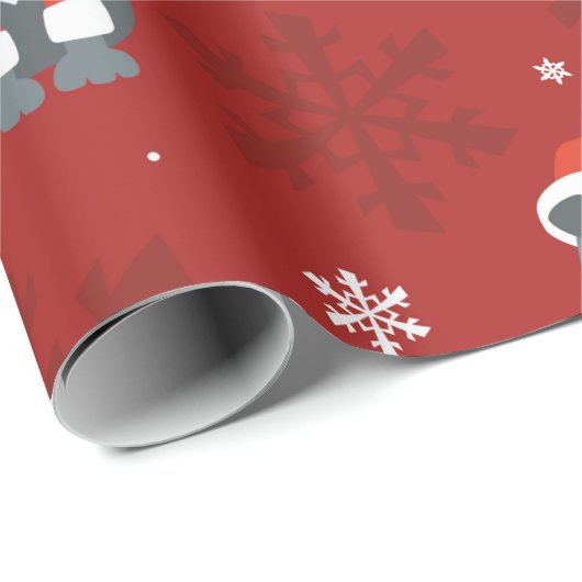 Christmas Schnauzer Pattern Geschenkpapier (Rolleneckpunkt)