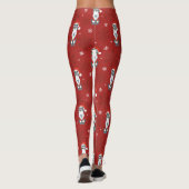 Christmas Schnauzer Pattern Leggings (Rückseite)