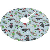 Christmas Schnauzer Polyester Weihnachtsbaumdecke (Schrägansicht)