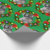 Christmas Schnauzer Salt Pepper Geschenkpapier (Ecke)
