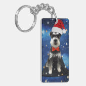 Christmas Schnauzer Schlüsselanhänger (Vorderseite links)
