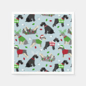 Christmas Schnauzer Serviette (Vorderseite)