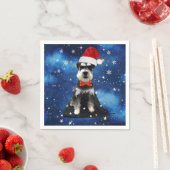 Christmas Schnauzer Serviette (Beispiel)