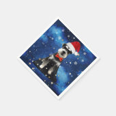 Christmas Schnauzer Serviette (Ecke)