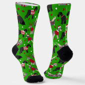 Christmas Schnauzer Socken (Gewinkelt)