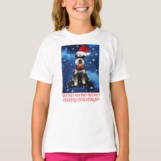 Christmas Schnauzer T-Shirt (Vorderseite)