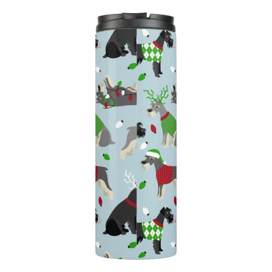 Christmas Schnauzer Thermosbecher (Rückseite)