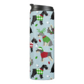 Christmas Schnauzer Thermosbecher (Nach rechts gedreht)