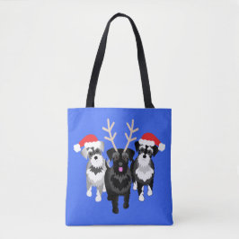 Christmas Schnauzers Blue Tasche