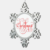 CHRISTMAS SCHNEEFLOCKEN Zinn-Ornament (Rechts)