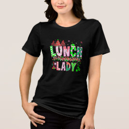 Christmas School Lunch Lady T-Shirt Tri-Blend Shirt
