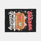 Christmas School Teacher Retro Librarian Groovy Xm Fleecedecke (Vorderseite (Horizontal))