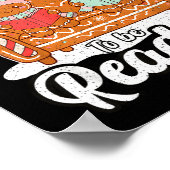 Christmas School Teacher Retro Librarian Groovy Xm Poster (Ecke)