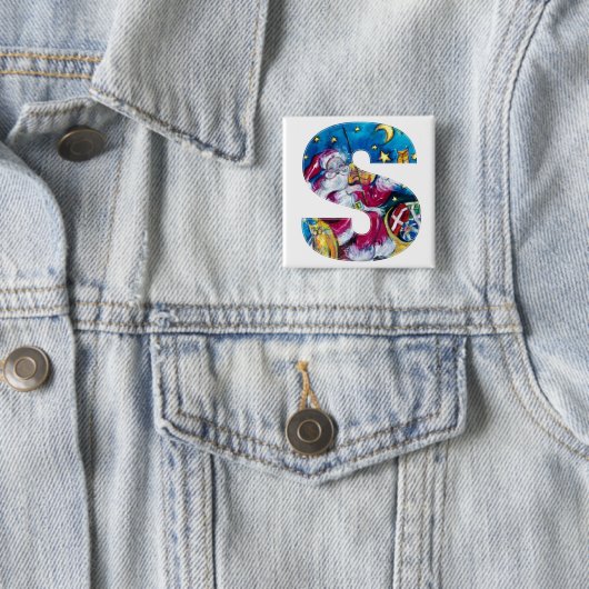 CHRISTMAS-SCHREIBEN / INSPIRIERT SANTA-MONOGRAMM BUTTON (Beispiel)