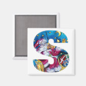 CHRISTMAS-SCHREIBEN / INSPIRIERT SANTA-MONOGRAMM MAGNET (Vorderseite/Rückseite)