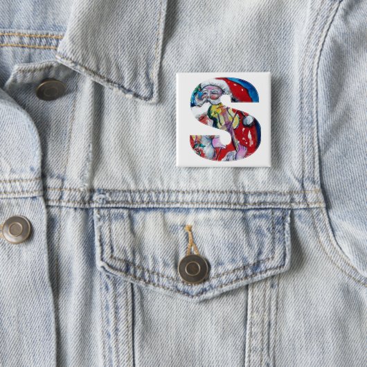 CHRISTMAS SCHREIBEN / SANTA MIT VIOLIN MONOGRAM BUTTON (Beispiel)