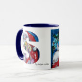 CHRISTMAS SCHREIBEN / SANTA MIT VIOLIN MONOGRAM TASSE (Vorderseite Links)