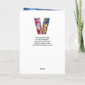 CHRISTMAS / SCHREIBEN / SANTA SPIELHARP FEIERTAGSKARTE (Rückseite)