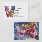 CHRISTMAS / SCHREIBEN / SANTA SPIELHARP VISITENKARTE (Vorne/Hinten)