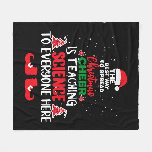 Christmas Science Teachers , Funny Teachers Fleecedecke (Vorderseite (Horizontal))