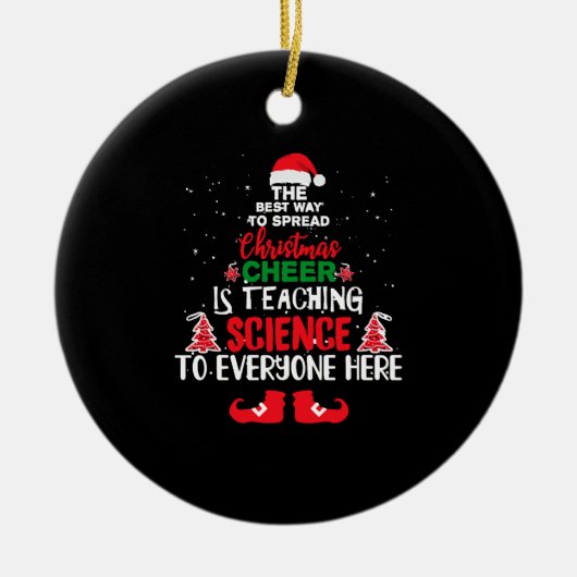 Christmas Science Teachers , Funny Teachers Keramik Ornament (Vorne)