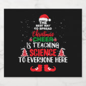 Christmas Science Teachers , Funny Teachers Schaumweinetikett (Einzelnes Label)
