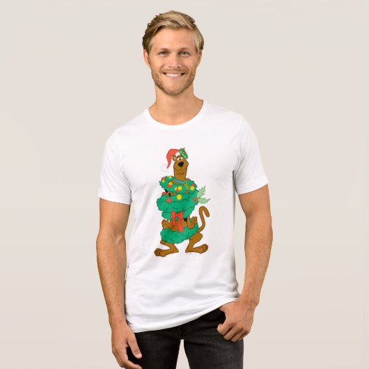 Christmas Scooby Tri-Blend Shirt (Vorderseite voll)