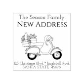 Christmas Scooter Neue Addres Rücksendeadresse Bri Gummistempel (Prägung)