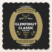 Christmas Scotch Whiskey Label Untersetzer (Vorderseite)