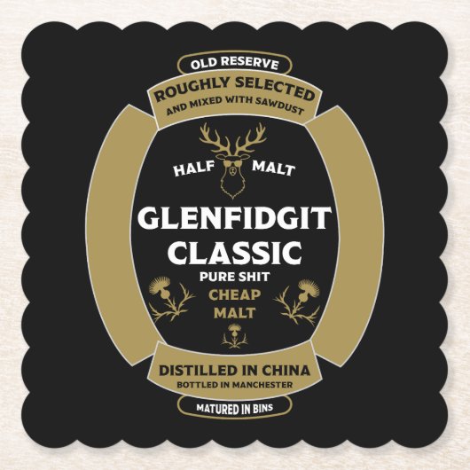 Christmas Scotch Whiskey Label Untersetzer (Vorderseite)