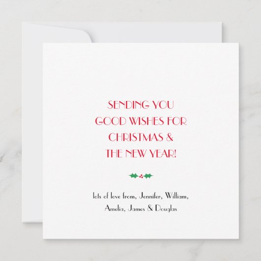 Christmas Scottie Dog Buffalo Kariert Red Flat Mitteilungskarte (Rückseite)