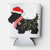 Christmas Scottie Dog mit Licht Dosenkühler (Vorderseite)