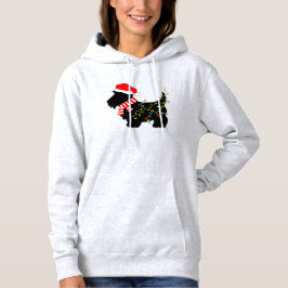 Christmas Scottie Dog mit Licht Hoodie